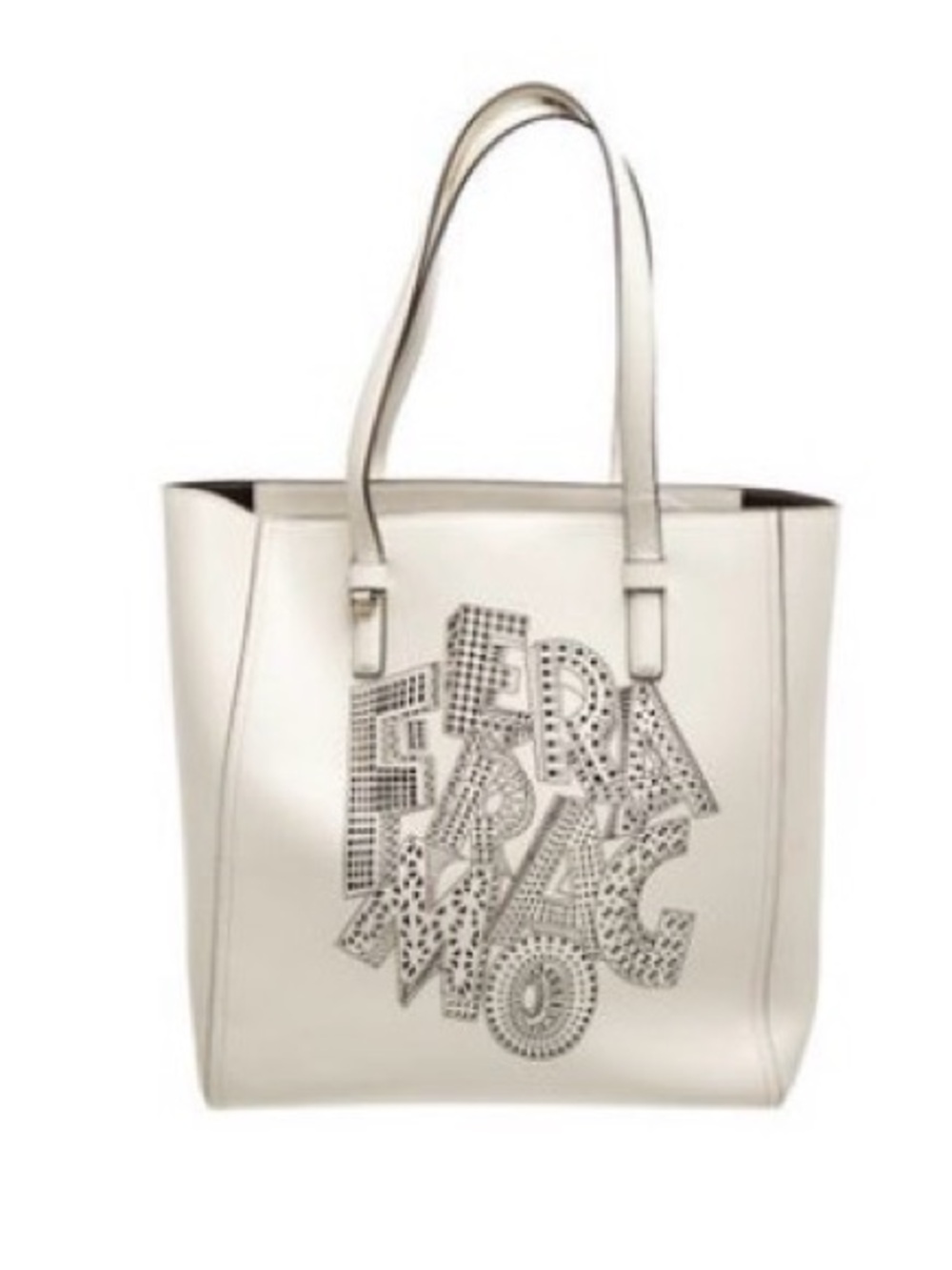 Ferragamo Bonnie Leather Tote Bag - White (NWT) - Picture 5 of 9